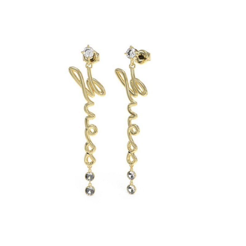 Guess Say My Name Boucles D'Oreilles Acier Doré JUBE03314JWYG Guess Say My Name Boucles D'Oreilles Acier Doré JUBE03314JWYG