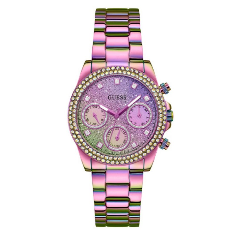 Guess Sol Montre Femme Multifonction Acier Violet GW0483L5 Guess Sol Montre Femme Multifonction Acier Violet GW0483L5