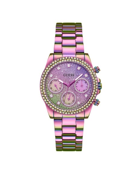 Guess Sol Montre Femme Multifonction Acier Violet GW0483L5