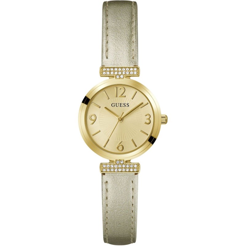 Guess Array Montre Femme Acier Doré Cuir Doré GW0614L2