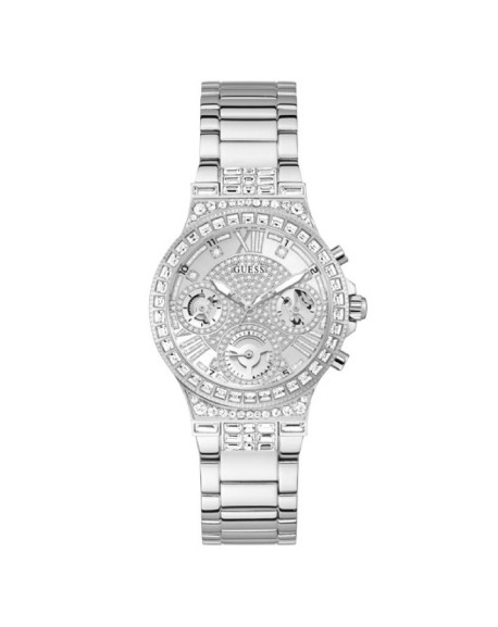 Guess Moonlight Montre Femme Multifonction Acier Et Strass GW0320L1