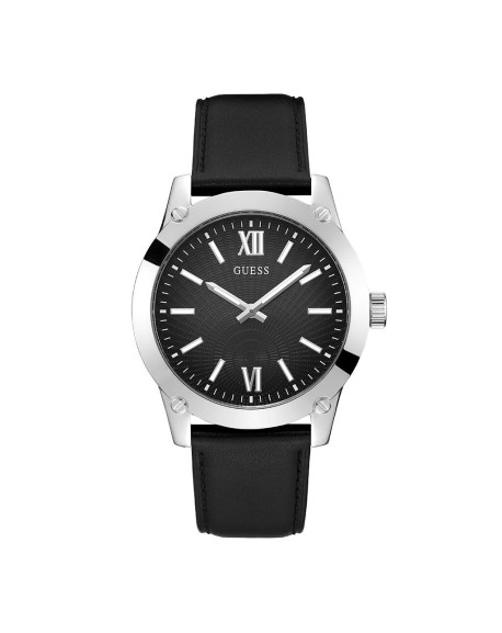 Montre Homme Guess Crescent GW0628G1 - Bracelet Cuir Noir sur Bijourama,  référence des bijoux Homme en ligne