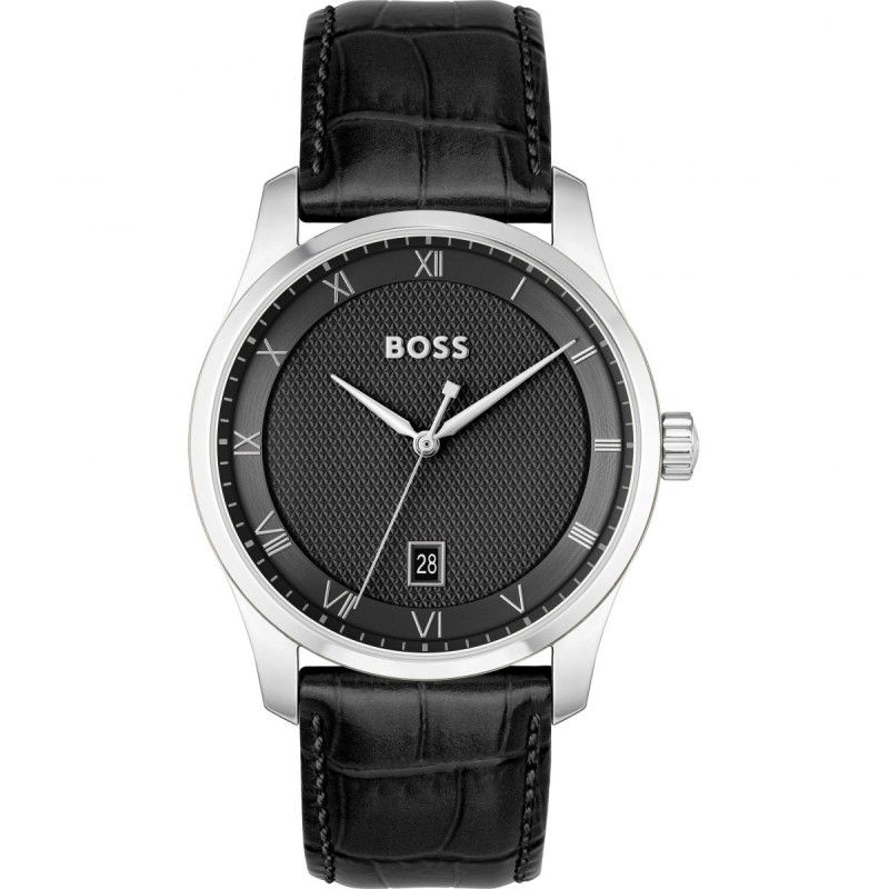 Boss Principle Montre Homme Acier Cuir Noir 1514122
