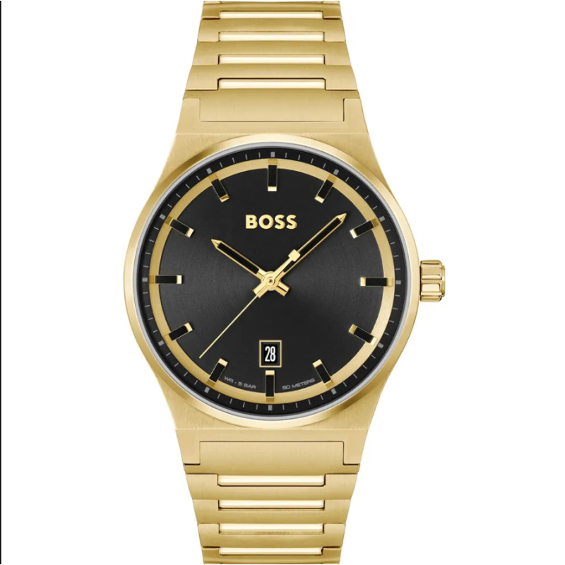 Boss Candor Montre Homme Acier Doré 1514077 Boss Candor Montre Homme Acier Doré 1514077