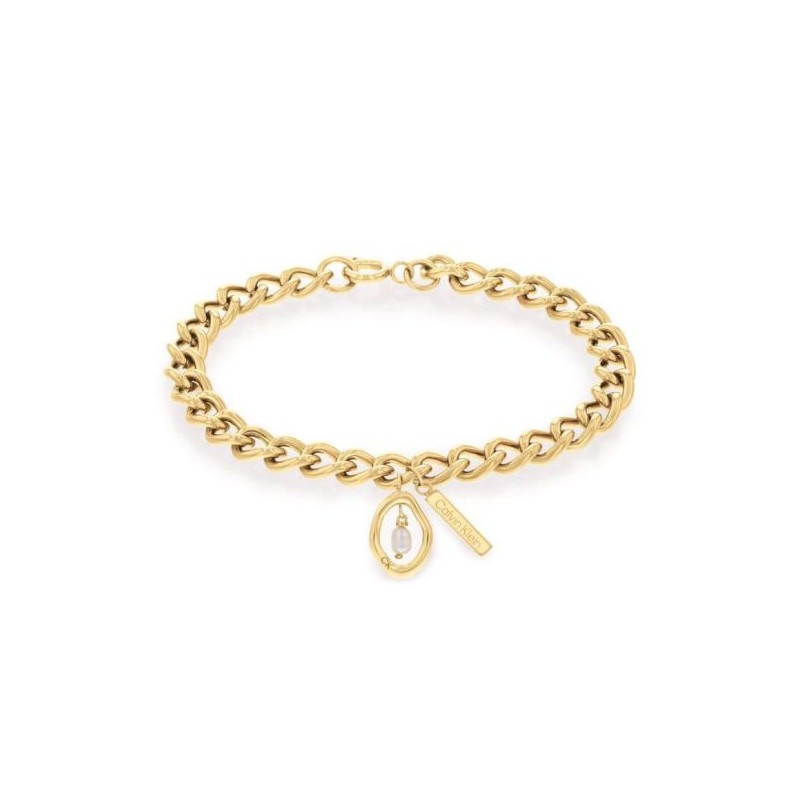 Calvin Klein Bracelet Femme Acier Doré 35000244