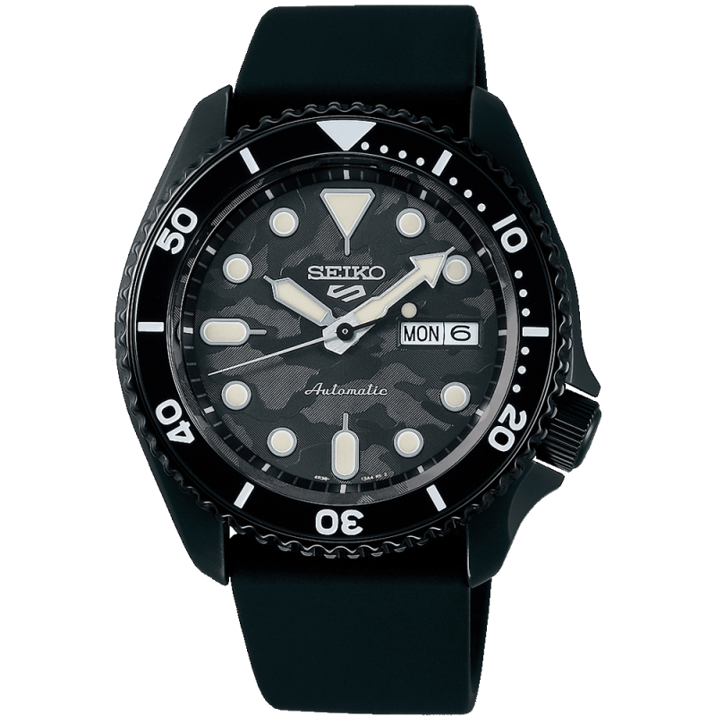 Seiko Montre Homme Automatique Acier Silicone Noir SRPJ63K1 Seiko Montre Homme Automatique Acier Silicone Noir SRPJ63K1