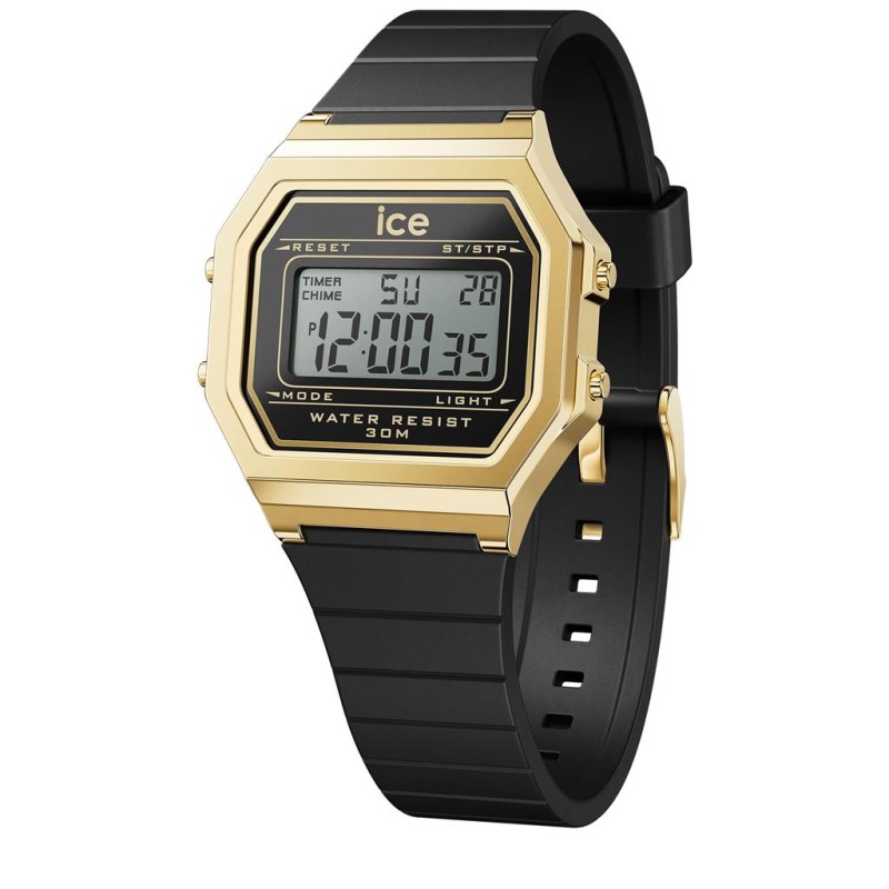 Ice Watch Digit Retro Black Gold Montre Femme Small 022064
