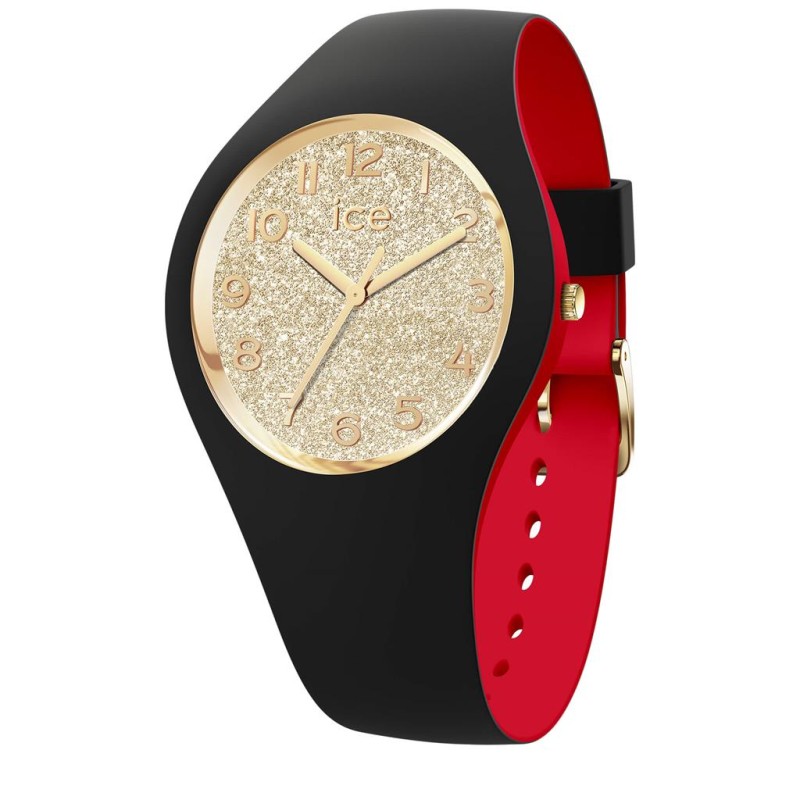Ice Watch Loulou Black Gold Glitter Montre Femme Small 022325 Ice Watch Loulou Black Gold Glitter Montre Femme Small 022325