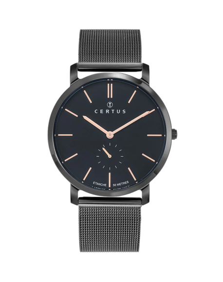 Certus Montre Homme Acier Noir Milanais 616519