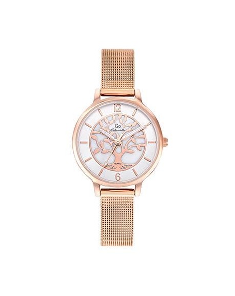 Go Girl Montre Femme Acier Doré Rose Milanais 695493