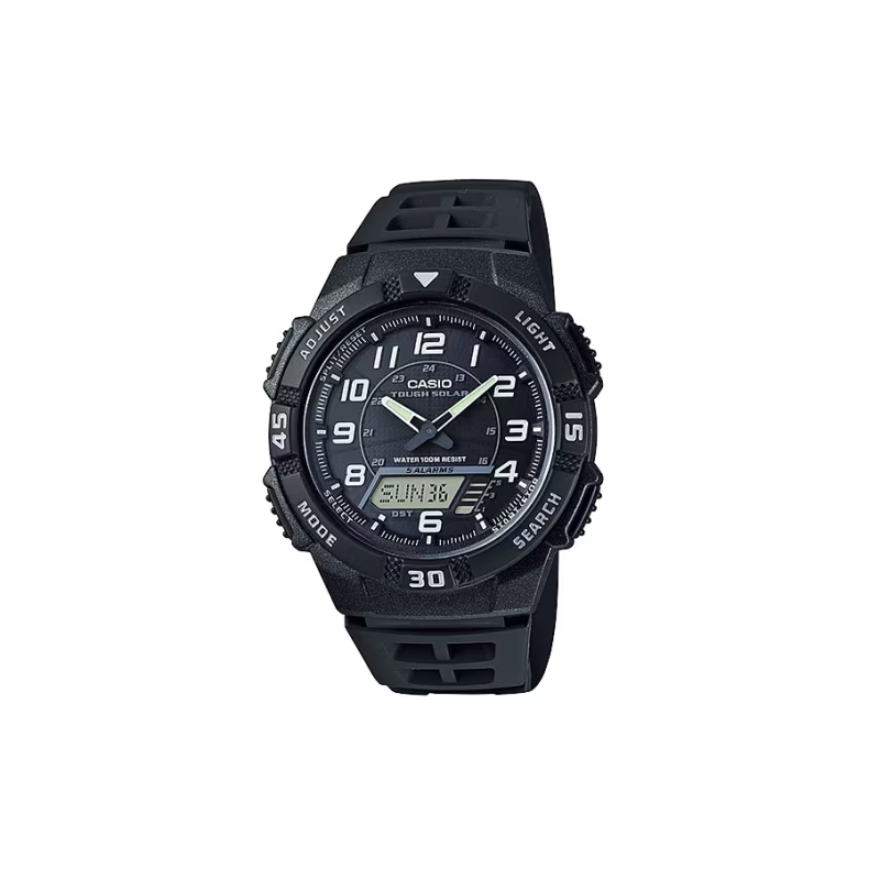 Casio Montre Homme Solaire Résine Noire AQ-S800W-1BVEF Casio Montre Homme Solaire Résine Noire AQ-S800W-1BVEF