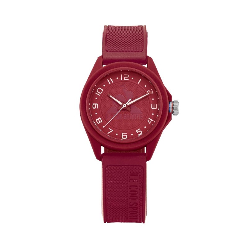 Le Coq Sportif Monochrome Montre Femme Plastique Silicone Rouge LC10010RPR28 GPerduMesAiguilles