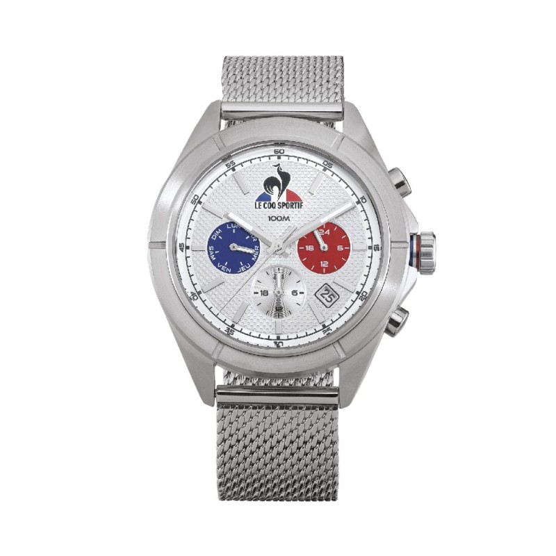 Le Coq Sportif Essentiel Montre Homme Multifonction Acier Milanais LC26121A331BM Le Coq Sportif Essentiel Montre Homme Multifonction Acier Milanais LC26121A331BM