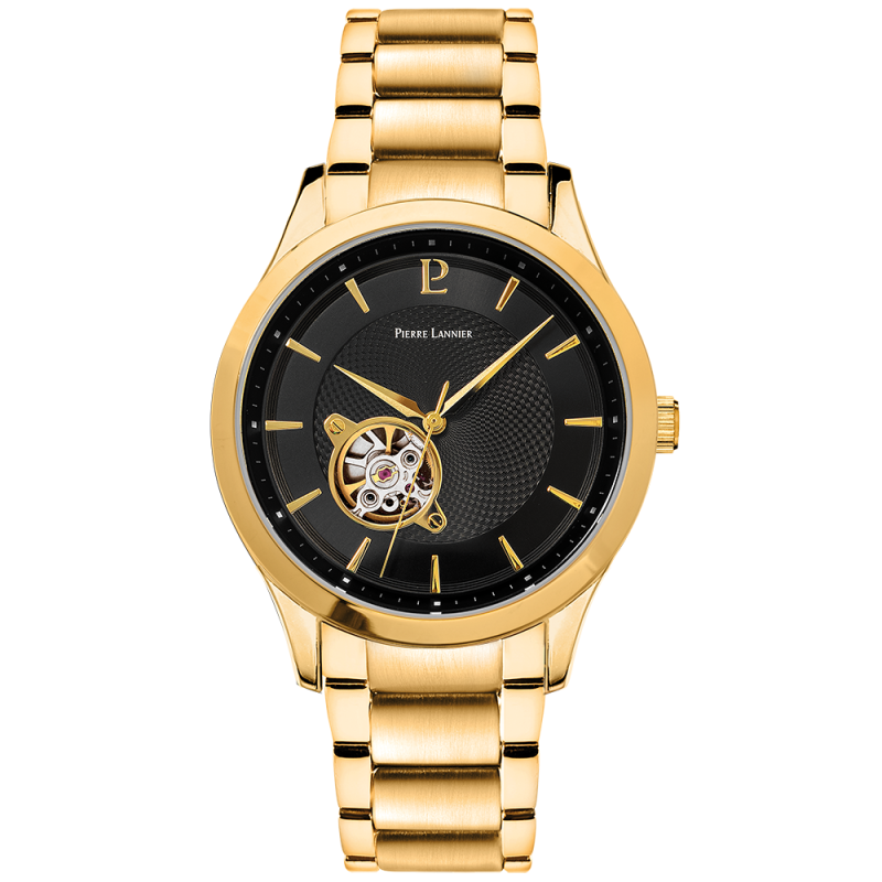 Pierre Lannier Fleuret Montre Homme Automatique Acier Doré 337B032 Pierre Lannier Fleuret Montre Homme Automatique Acier Doré 337B032