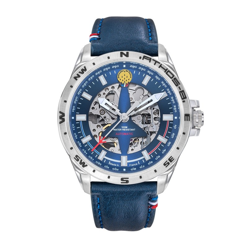 Patrouille de France Athos8 Montre Homme Automatique Cuir Bleu 668131