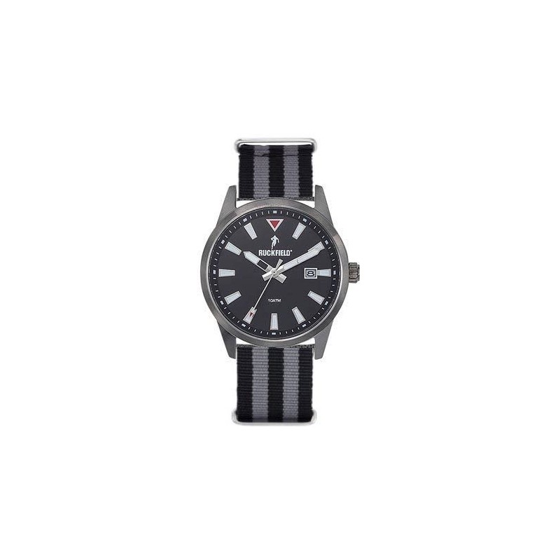 Ruckfield Montre Homme Acier Gris Nylon Noir Et Gris 685165 Ruckfield Montre Homme Acier Gris Nylon Noir Et Gris 685165
