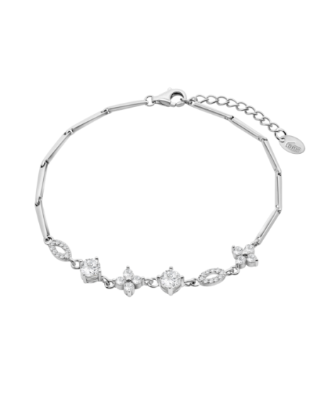 Lotus Silver Bracelet Femme Argent Motifs Empierrés LP3675-2/1