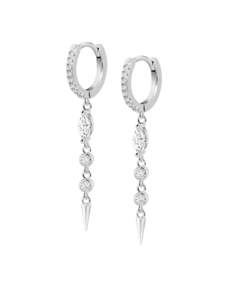 Lotus Silver Boucle D'Oreille Femme Argent Pendante Empierrée LP3687-4/1