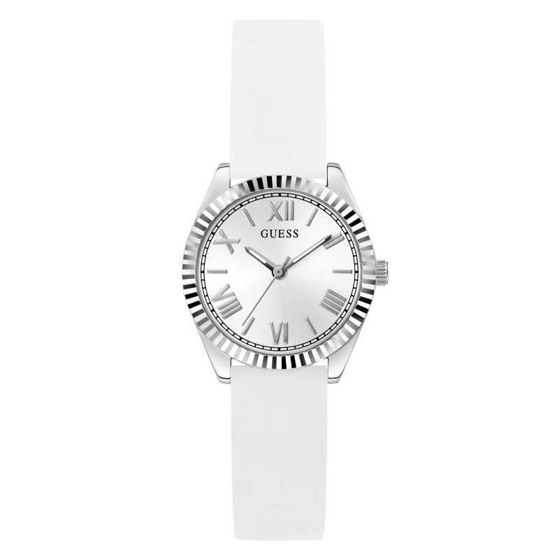 Guess Mini Luna Montre Femme Acier Silicone Blanc GW0724L1 Guess Mini Luna Montre Femme Acier Silicone Blanc GW0724L1