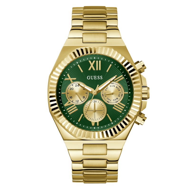 Guess Equity Montre Homme Multifonction Acier Doré GW0703G2 Guess Equity Montre Homme Multifonction Acier Doré GW0703G2