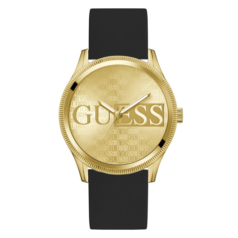 Guess Reputation Montre Homme Acier Doré Silicone Noir GW0726G2 Guess Reputation Montre Homme Acier Doré Silicone Noir GW0726G2