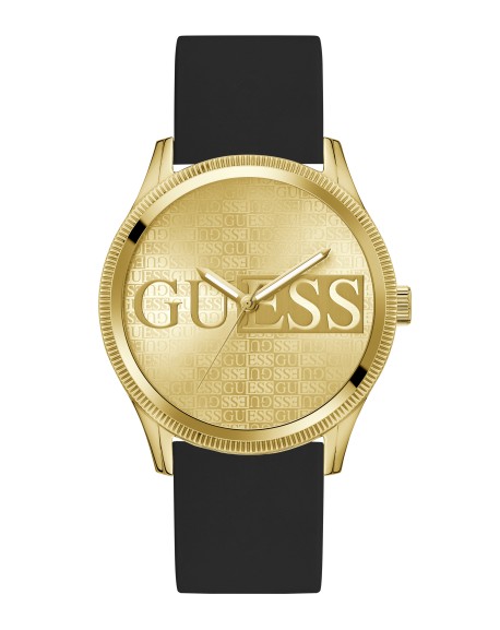 Guess Reputation Montre Homme Acier Doré Silicone Noir GW0726G2