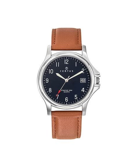 Certus Montre Homme Acier Cuir Marron 610394