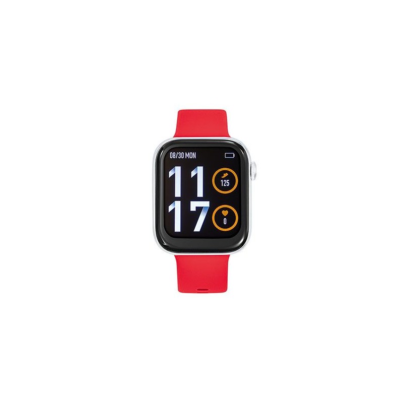 Tekday Montre Connectée Mixte Acier Silicone Rouge 656519 Tekday Montre Connectée Mixte Acier Silicone Rouge 656519