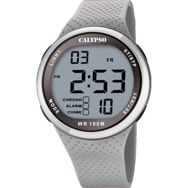 Calypso Montre Mixte Digital Chrono Résine Grise K5785/1 Calypso Montre Mixte Digital Chrono Résine Grise K5785/1