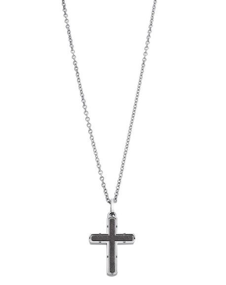 Lotus Style Collier Homme Acier Pendentif Croix Noire LS2278-1/1