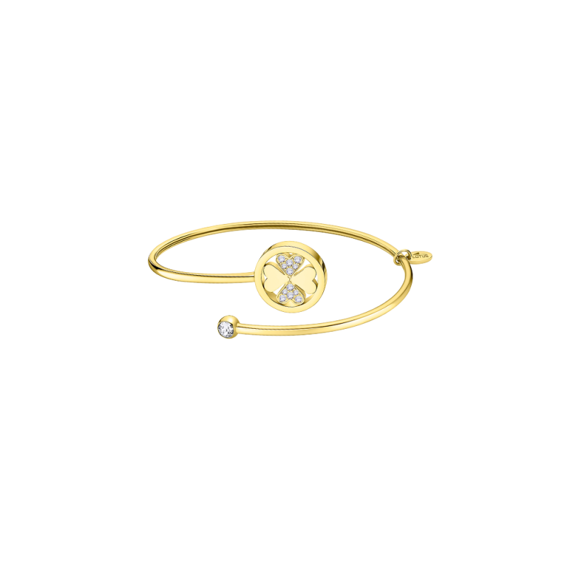 Lotus Style Bracelet Jonc Femme Acier Doré Trèfle LS2169-2/7 Lotus Style Bracelet Jonc Femme Acier Doré Trèfle LS2169-2/7