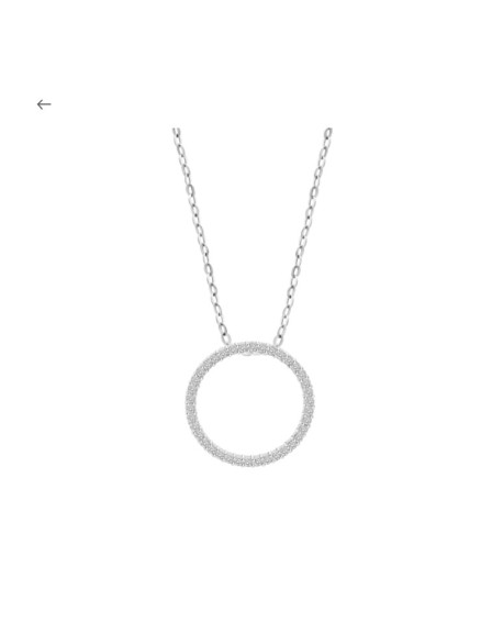 Lotus Silver Collier Femme Argent Pendentif Rond Empierré LP3671-1/1