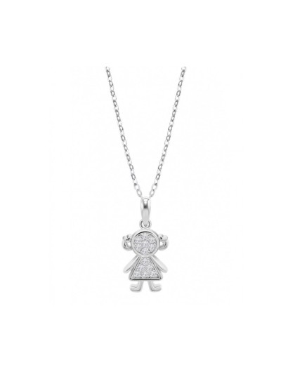 Lotus Silver Collier Femme...