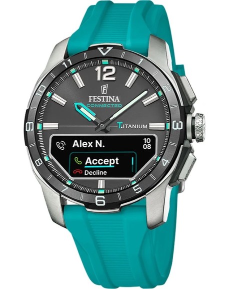 Festina Connect D Montre Homme Titane Silicone Turquoise F23000/5