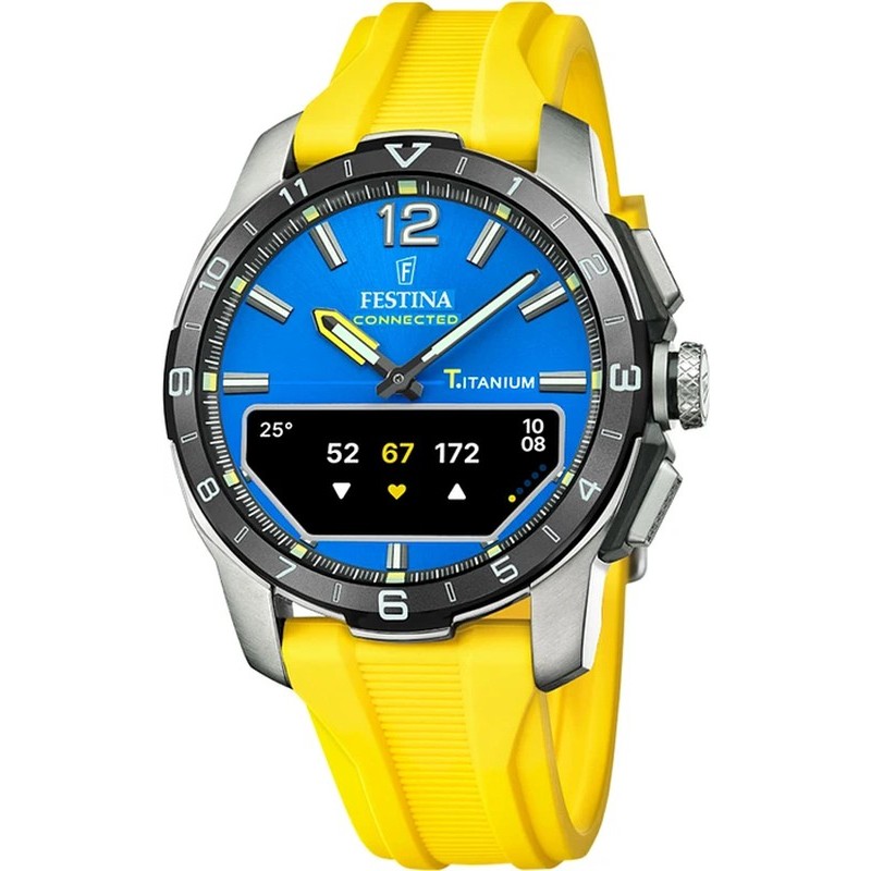 Festina Connect D Montre Homme Titane Silicone Jaune F23000/8 Festina Connect D Montre Homme Titane Silicone Jaune F23000/8