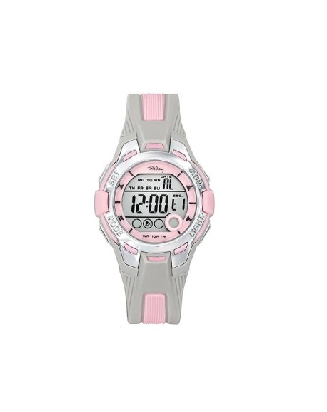 Tekday Montre Junior Silicone Rose et Gris 654900