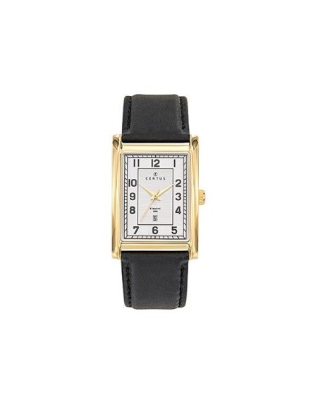 Certus Montre Homme Acier Doré Cuir Noir 612405