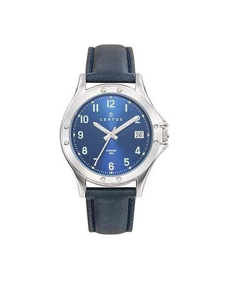 Certus Montre Homme Acier et Cuir Noir 611307