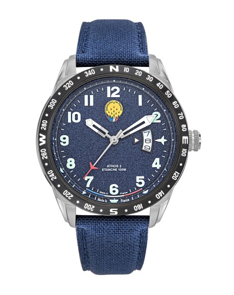 Patrouille de France Athos2 Montre Homme Cuir Bleu 668139