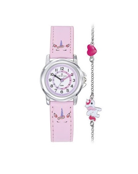 Certus Coffret Montre Junior Cuir Synthétique Rose 647025