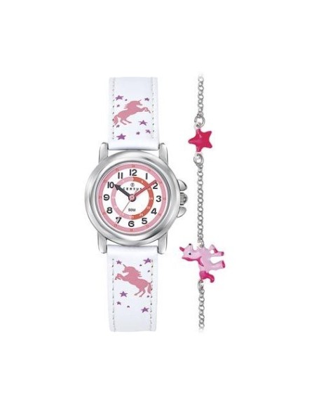 Certus Coffret Montre Junior Cuir Synthétique Blanc 647027