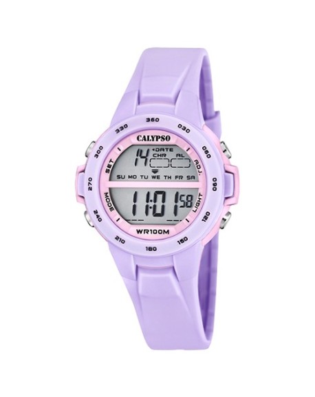 Calypso Montre Junior Digital Silicone Violet K5850/3