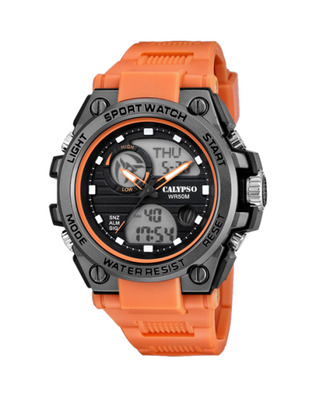 Calypso Street Style Montre Homme Double Affichage Bracelet Orange K5854/2