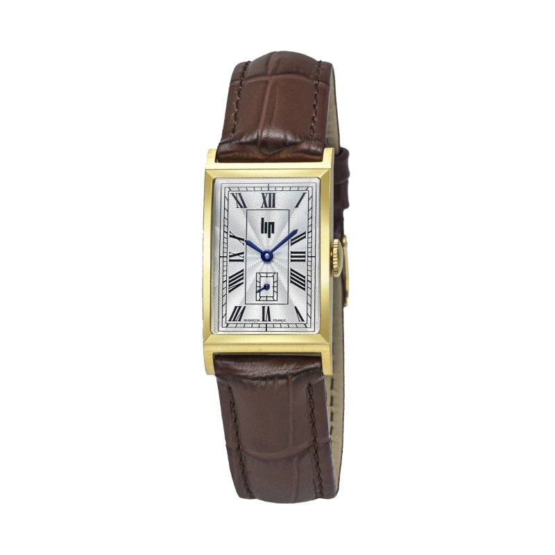 Lip Churchill T18 Montre Mixte Acier Doré Cuir Marron 671933 Lip Churchill T18 Montre Mixte Acier Doré Cuir Marron 671933
