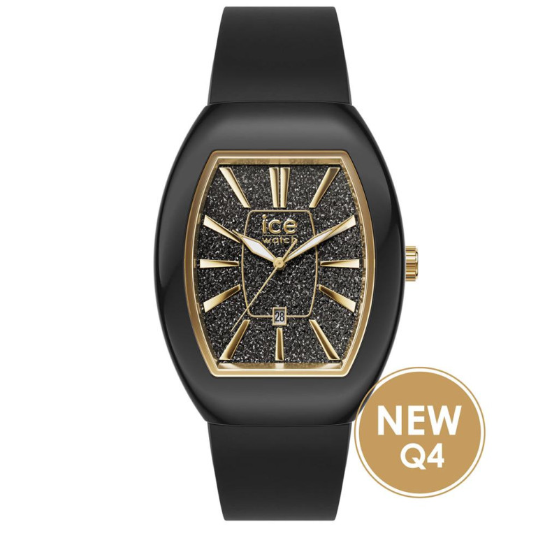 Ice Watch Boliday Dome Black Glitter Gold Montre Femme Small 024030 Ice Watch Boliday Dome Black Glitter Gold Montre Femme Small 024030