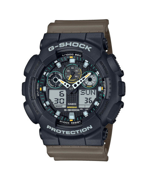 Casio G-Shock Montre Homme Chrono Résine Marron GA-100TU-1A3ER