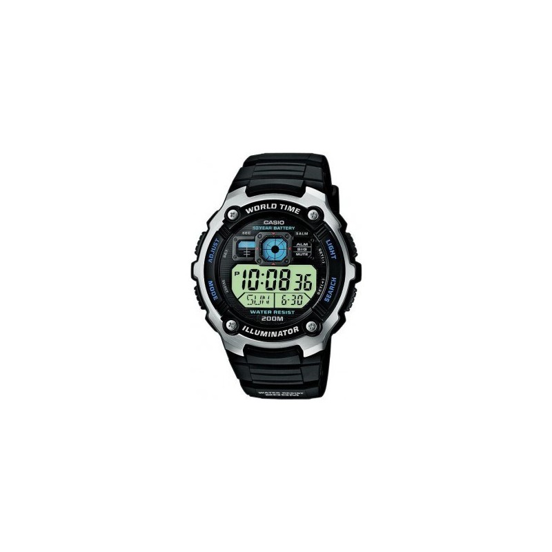 Montre Casio Homme Chrono Résine Noir AE2000W-1AVEF Sportswear - 200 Mètres Montre Casio Homme Chrono Résine Noir AE2000W-1AVEF Sportswear - 200 Mètres