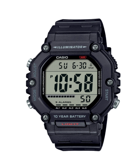 Casio Montre Homme Chrono Résine Noire AE-1600H-1AVEF