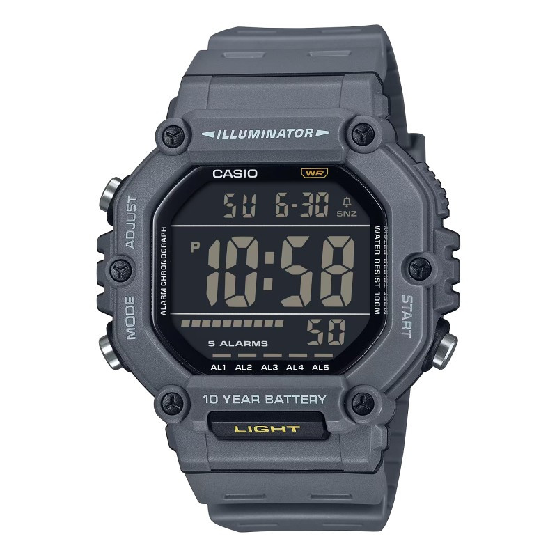 Casio Montre Homme Chrono Résine Grise AE-1600H-8BVEF Casio Montre Homme Chrono Résine Grise AE-1600H-8BVEF