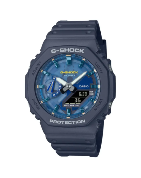 Casio G-Shock Montre Mixte Résine Bleue GA-2100AS-2AER